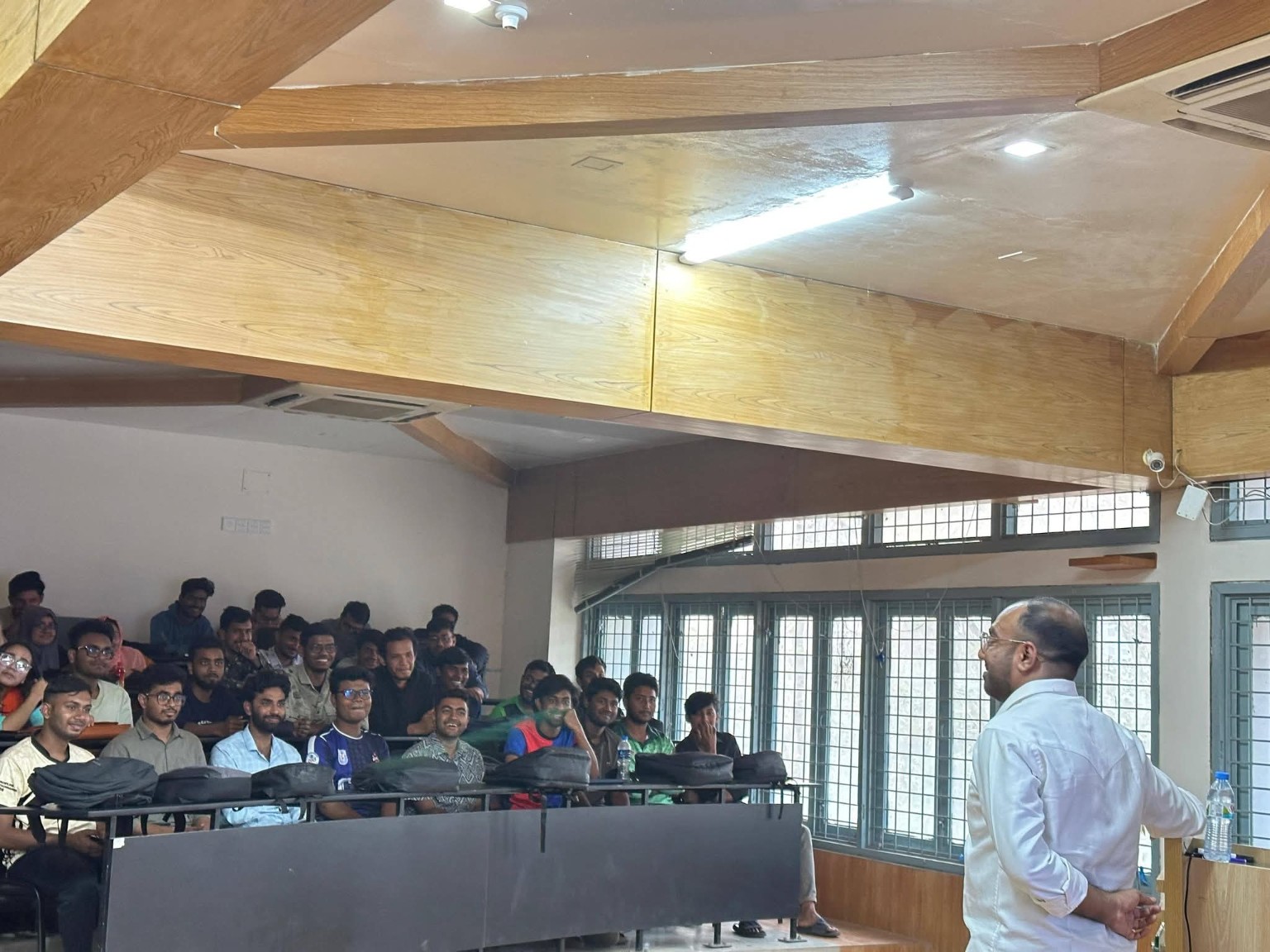Sheikh Sohel Moon addressing the audience at the Khulna University seminar